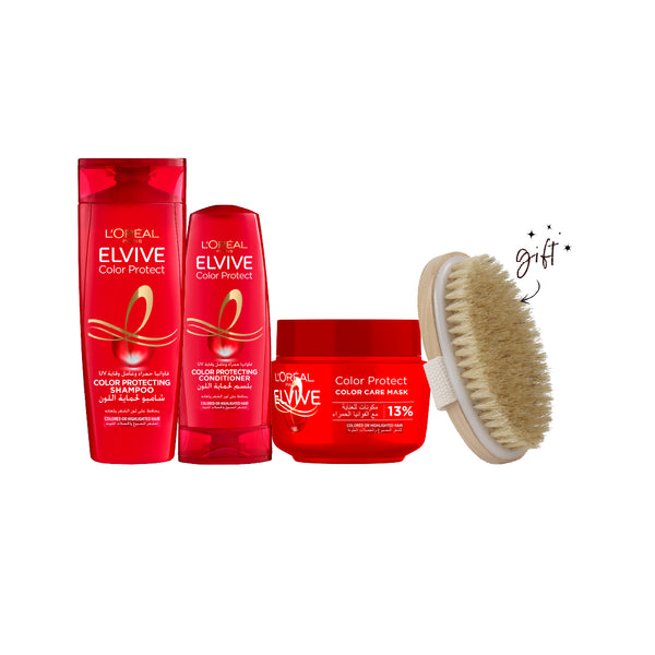 L'Oréal Paris Hair Color Protect Bundle + Free Brush 15% Off