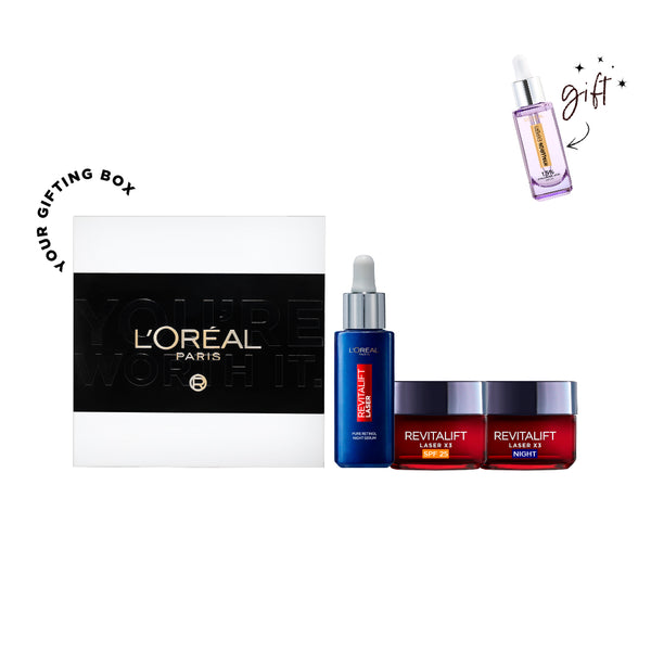 L'Oréal Paris Revitalift Retinol Revitalift Essentials Bundle + Free Serum At 20% Off