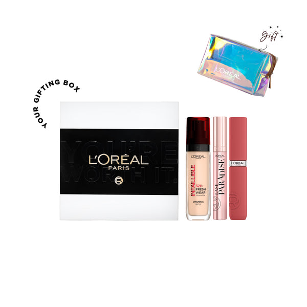 L'Oréal Paris Makeup Bundle At 25% Off + Free Pouch