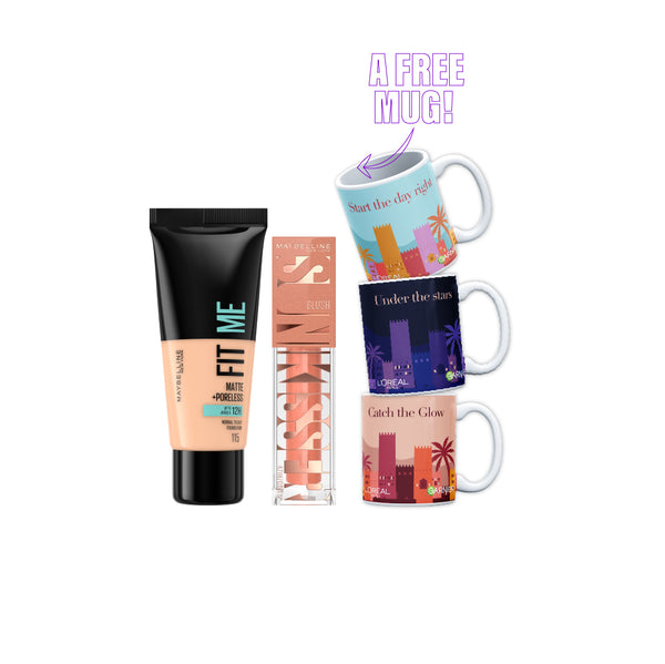 Maybelline Sunkisser x Fit Me Foundation Bundle + Free Mug At 25% Off