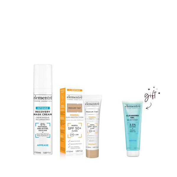 Elementre Recovery Mask & Sunscreen Bundle + Free Cleanser At 20% Off