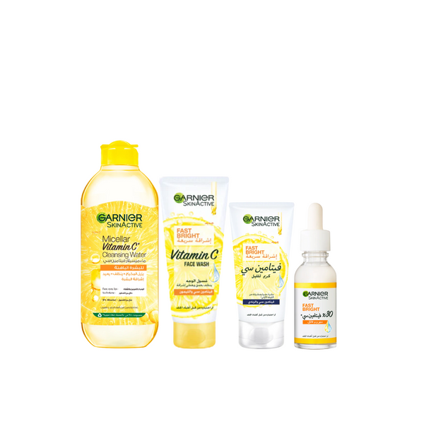 Garnier Fast Bright Day Time Routine Bundle + Free Gift At 20% Off