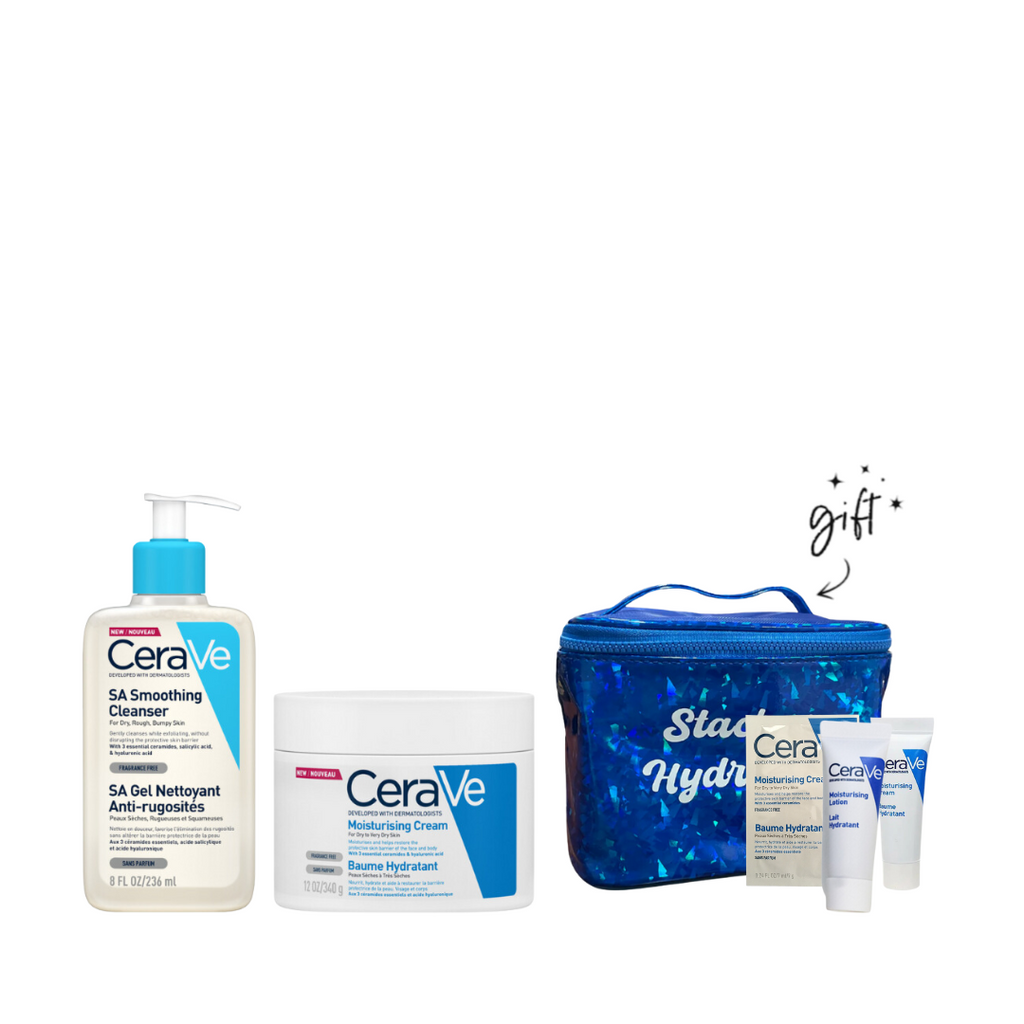 CeraVe Smoothing Cleanser And Moisturizing Cream Bundles + Four Minis