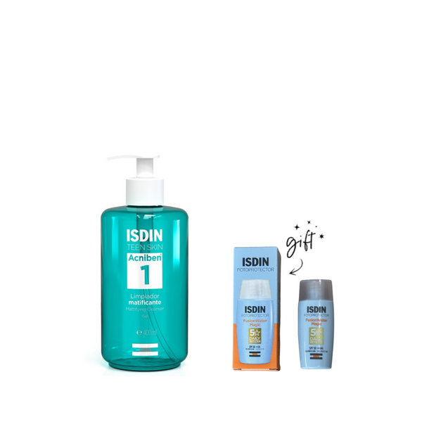 Isdin Acniben Cleansing Gel + Free Sunscreen Bundle