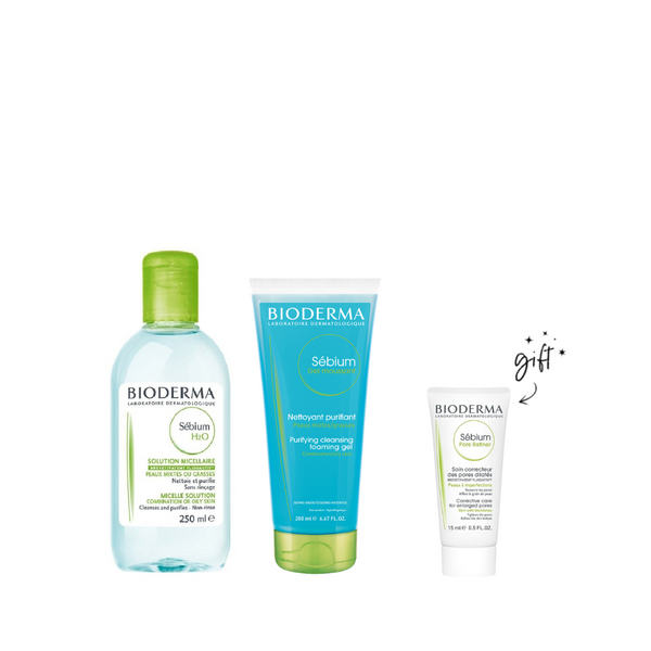 Bioderma Sebium Cleansing Duo + Free Cream Bundle