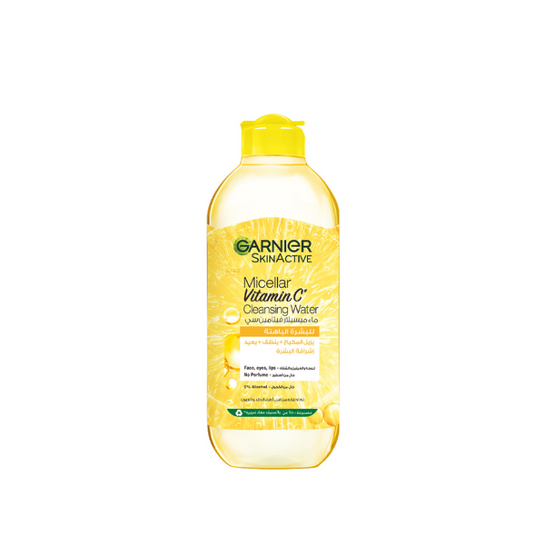 Garnier Vitamin C Micellar Water Facial Brightening Cleanser and Makeup Remover (400ml)