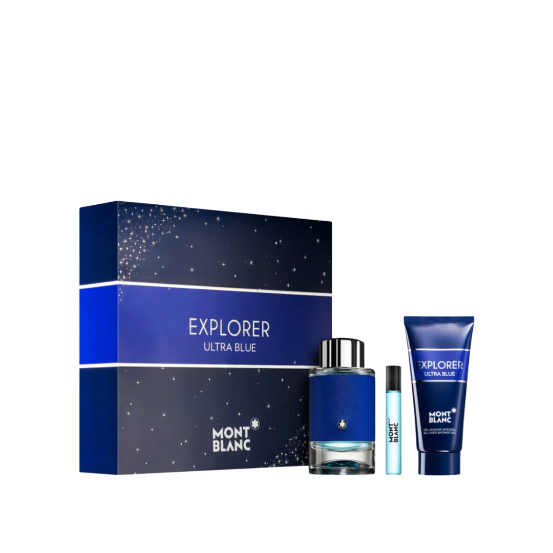 Mont Blanc Men Explorer Ultra Blue 100ml Set Perfume Gift Set Feel22