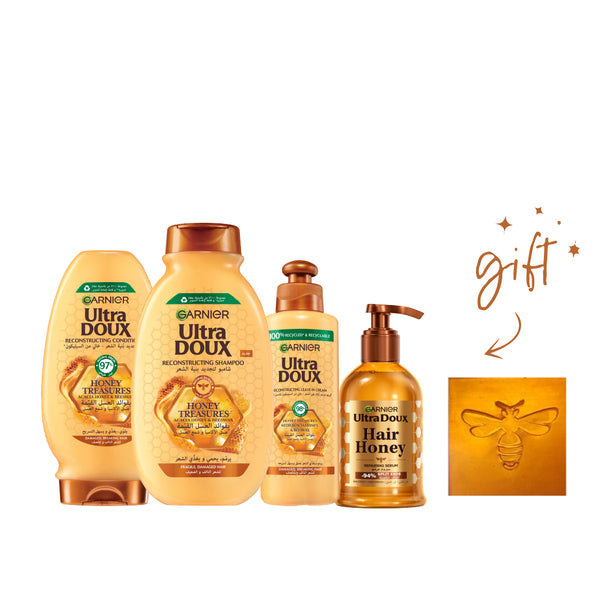 Garnier Ultra Doux Repair Damaged Hair Bundle + Free Serum Soap