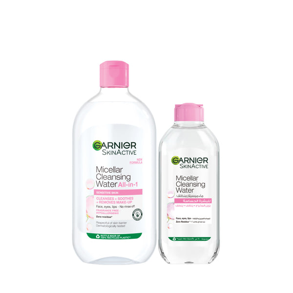 Garnier Micellar Water For Sensitive Skin Duo Bundle At 15% Off