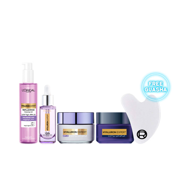 L'Oréal Paris Hyaluron Expert Moisture Essentials Bundle + Free Gua Sha At 30% Off