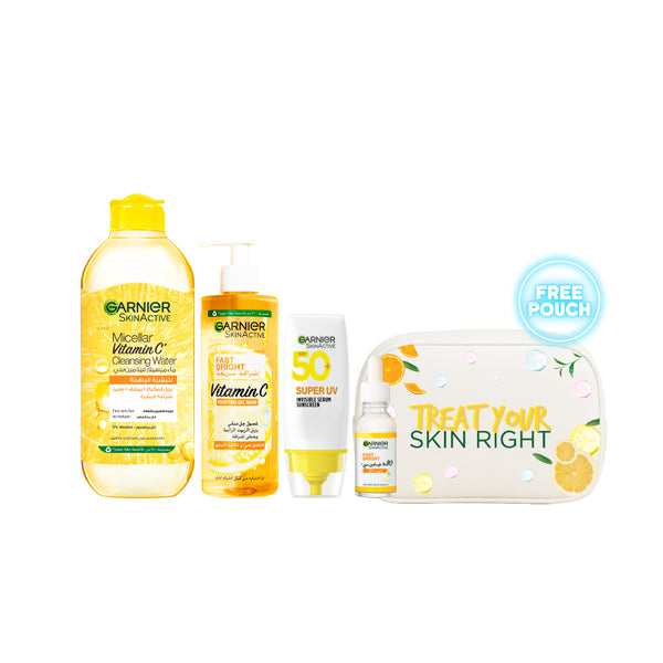 Garnier Cleanse & Protect Full Routine Bundle At 30% Off+ Free Pouch