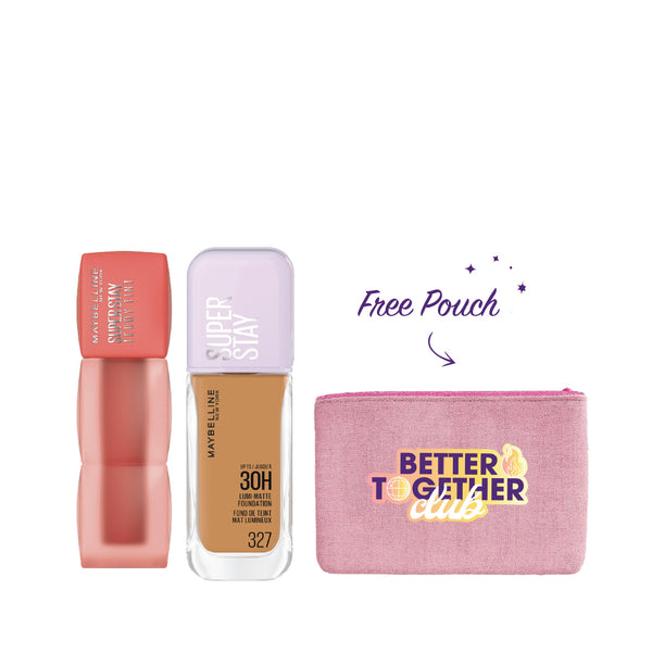 Maybelline Teddy Tint x Lumi Foundation Bundle At 15% Off + Free Pouch