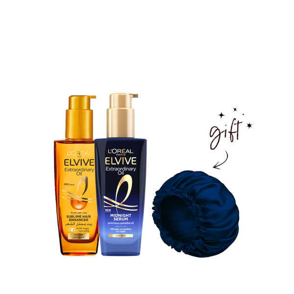 L'Oreal Paris Elvive Extraordinary Oil Bundle At 15% Off + Free Silk Bonnet