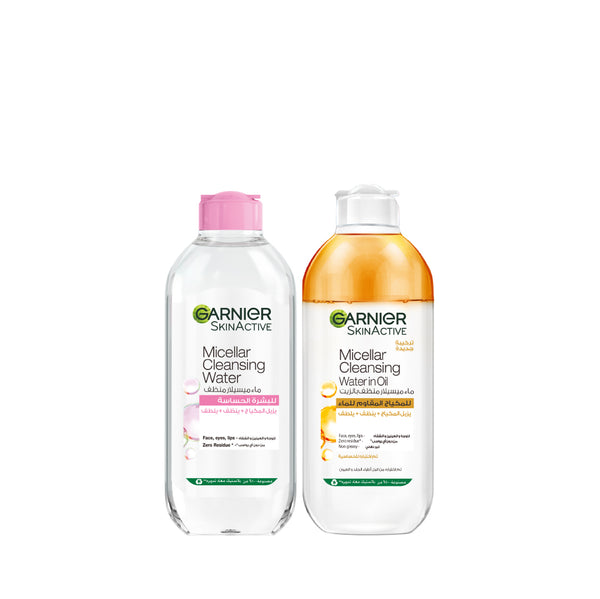 Garnier Micellar Water Facial Cleanser Natural & Oil Infused Bundle At 15% Off