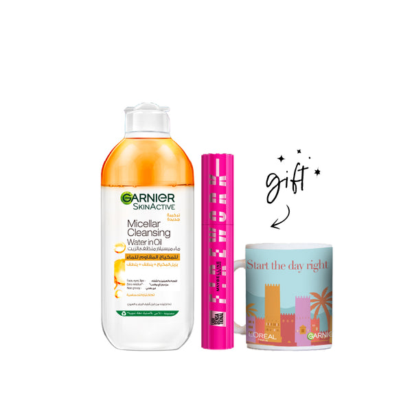 Maybelline Firework Mascara x Garnier Oil-Infused Micellar Bundle + Free Mug At 25% Off