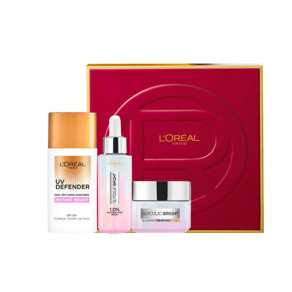 L'Oréal Paris Glycolic Bright Serum & Day Bundle 20% Off + Box