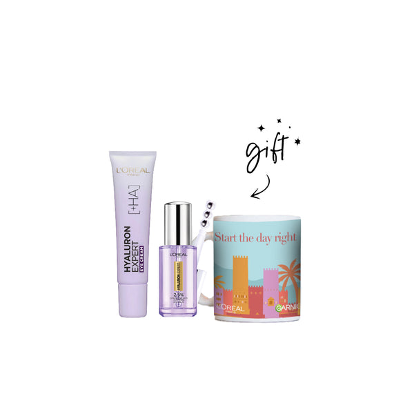 L'Oréal Paris Hyaluron Expert Anti-Aging Eyes Bundle + Free Mug At 20% Off