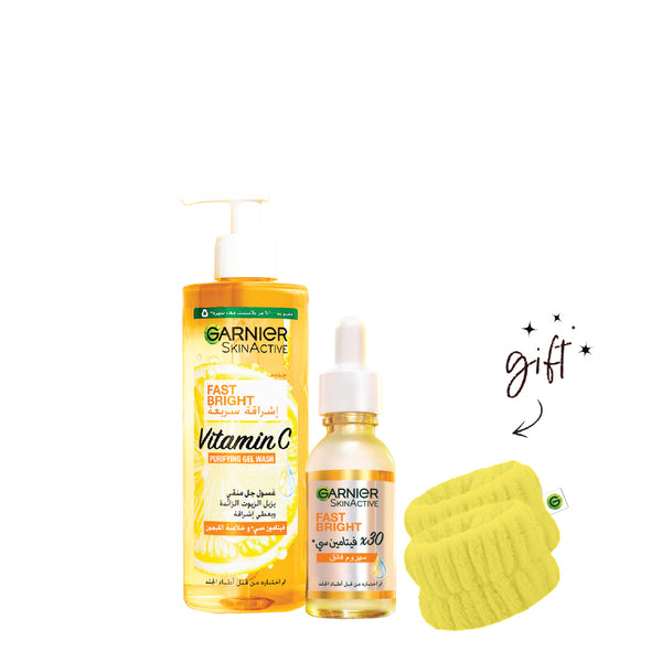 Garnier Fast Bright Micellar And Serum Bundle 20% Off + Free Wrist Band