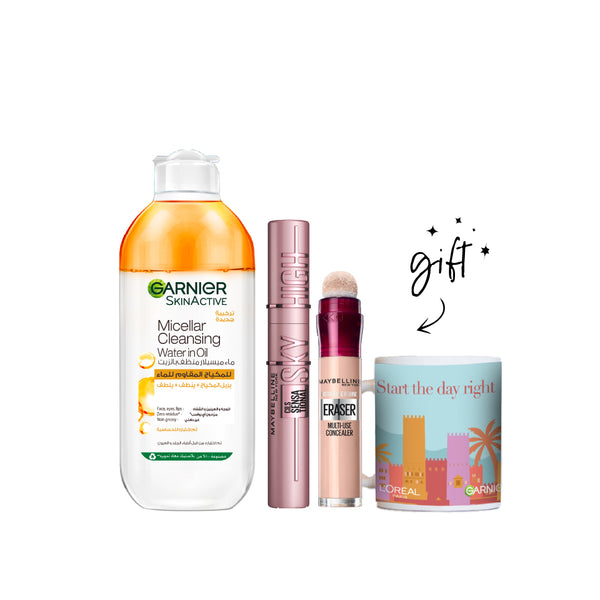 Garnier Micellar X Maybelline Sky High & Concealer Bundle + Free Mug At 20% Off