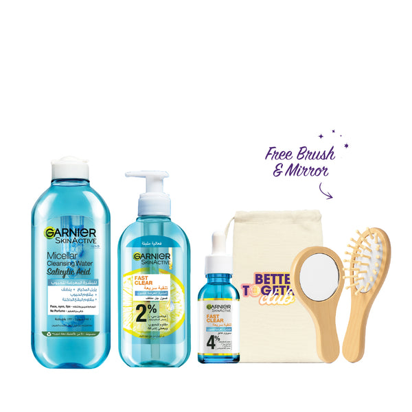 Garnier Fast Clear Anti-Acne Bundle + Free Gifts At 15% Off