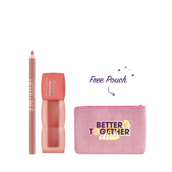 Maybelline Lifter Liner Lip Liner & Teddy Tint Bundle At 15% Off + Free Pouch