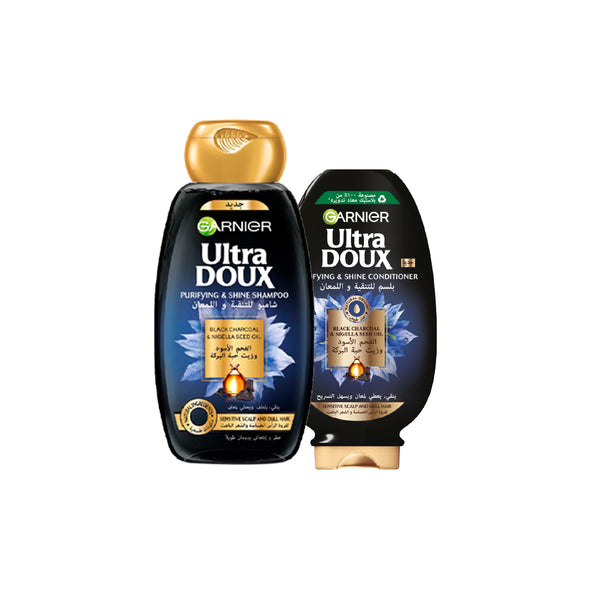 Garnier Ultra Doux Black Charcoal Duo Bundle At 15% Off