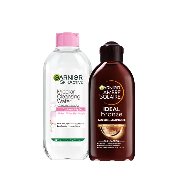 Garnier Ambre Solaire Oil & Micellar Cleanser Bundle At 15% Off