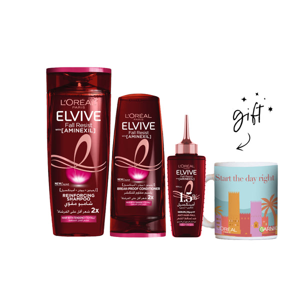 L'Oréal Paris Elvive Fall Resist Full Routine Bundle + Free Mug At 20% Off