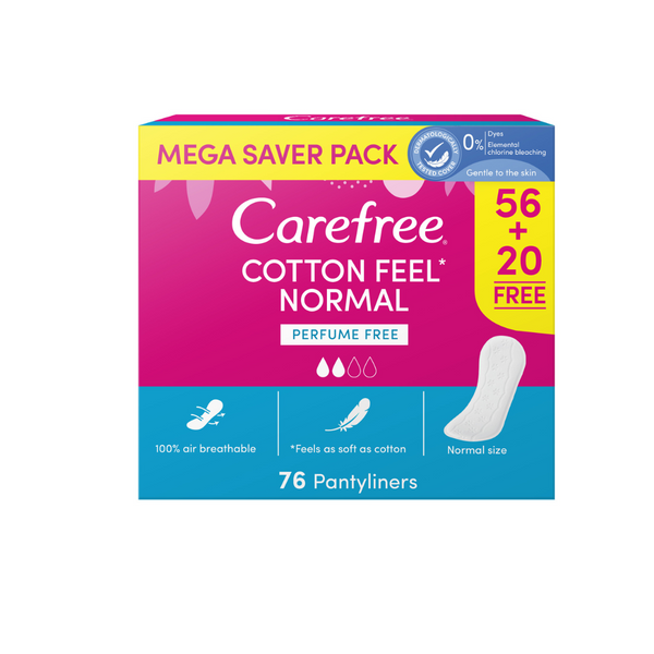 Carefree Normal Cotton Megapack (56+20) Pieces