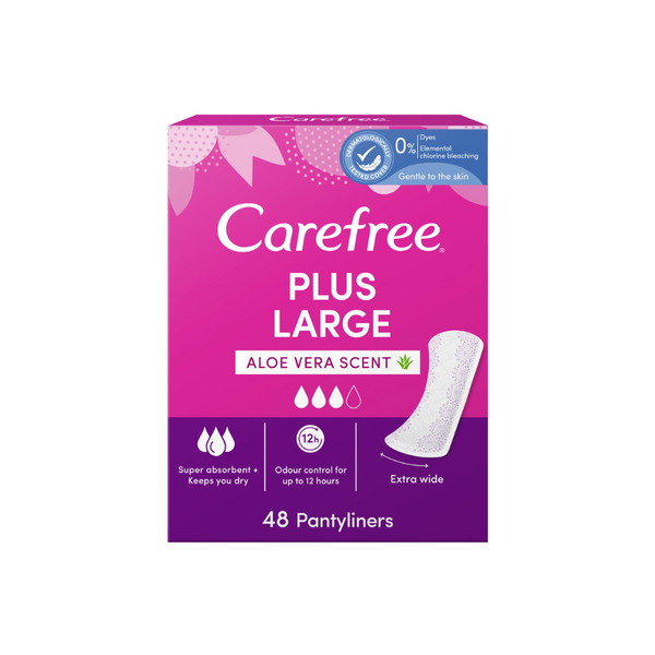 Carefree Plus Large Aloe Panty Liners