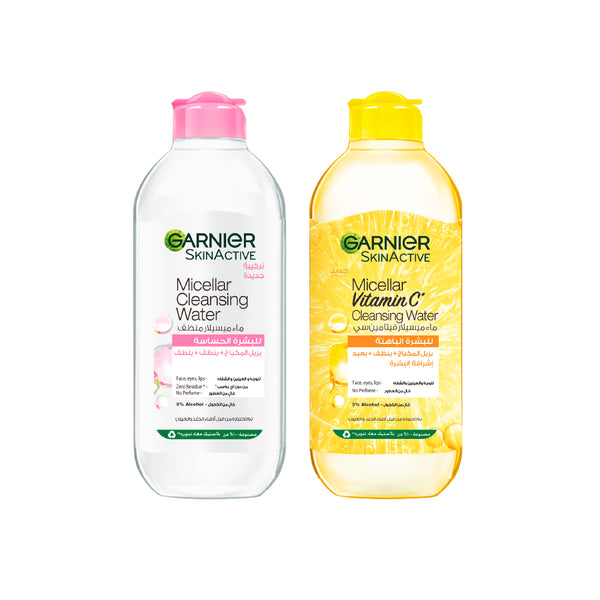 Garnier Micellar Water Classic And Vitamin C Bundle At 20% Off