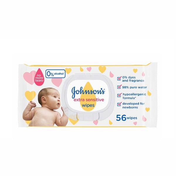 Johnson's Baby Wipes Extra Sensitive 56 Pieces