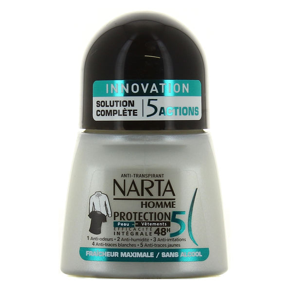 Narta Men Deodorant Roll On Anti-Transpirant Protection 5 Homme 48H