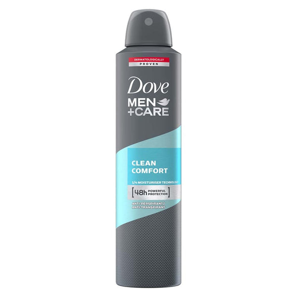 Dove For Men Antiperspirant Clean Comfort Deodorant 250ML