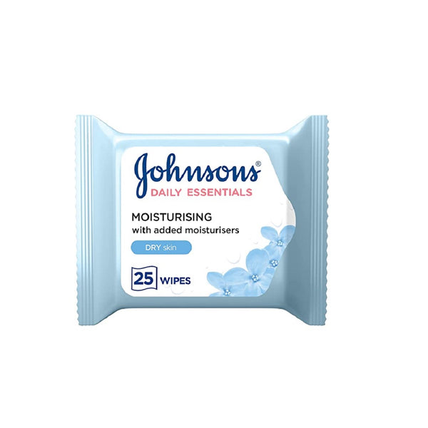 Johnson's Facial Wipes Micellar Moisturizing-Dry Blue 25 Pieces
