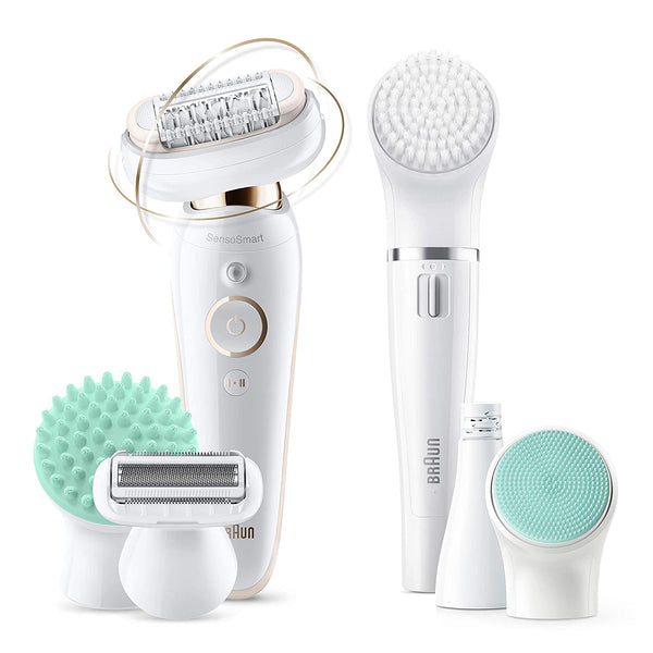 Braun Silk Epil 9 Flex 9010 Wet & Dry Epilator With 6 Extras incl. Deep  Body Exfoliation Brush, FEEL22, LEBANON