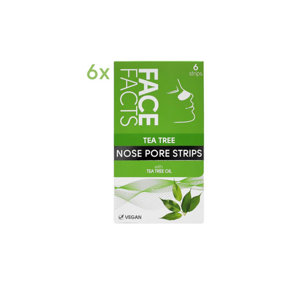 Face Facts Tea Tree Nose Pore Strips 6 pcs