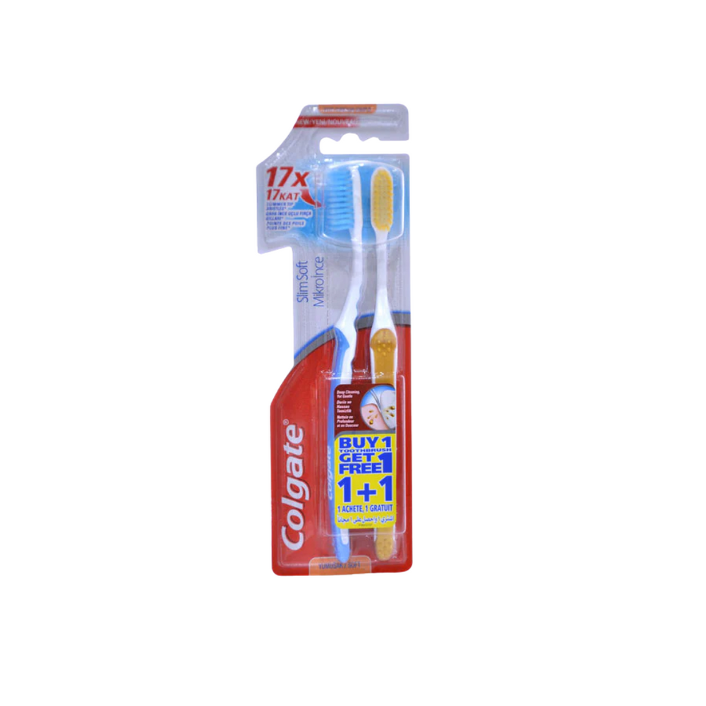 Colgate Slim Soft Compact TwinPack Toothbrush |FEEL22| LEBANON| – Feel22