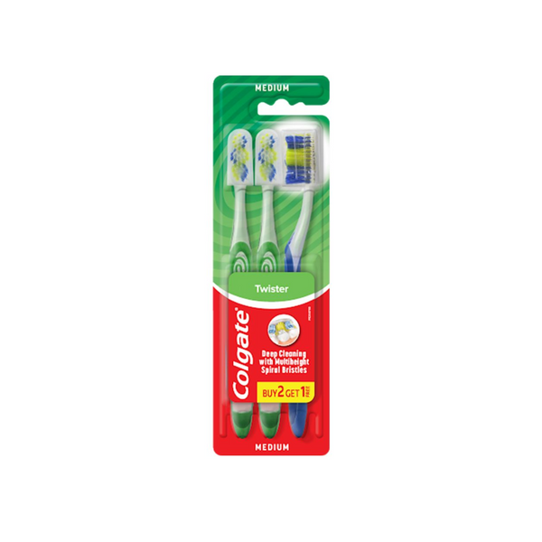 Colgate Twister Medium Toothbrush Pack of 3