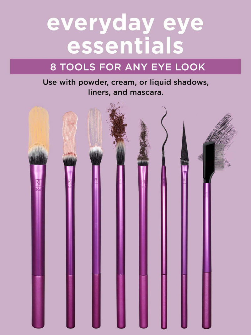 Real Techniques Everyday Eye Essentials Brush Kit 8 Makeup