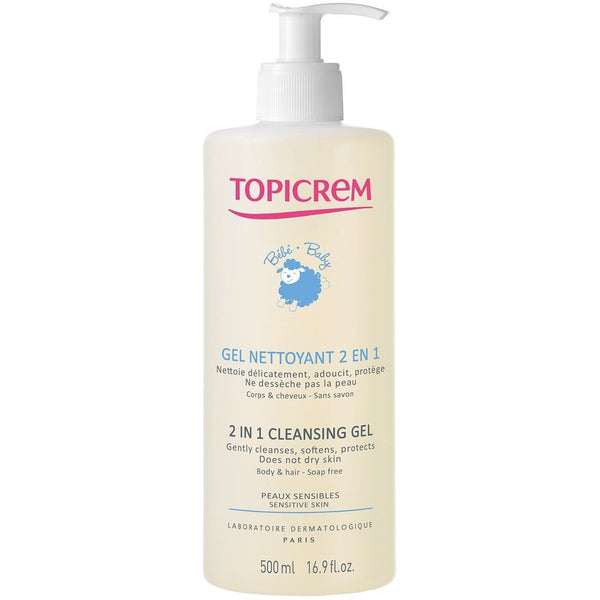 Topicrem 2 in 1 Cleansing Gel for Babies 500ml